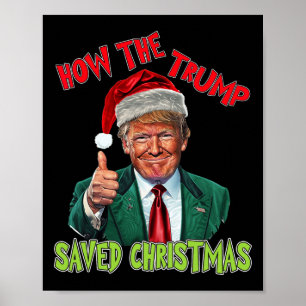 Poster Como A Trump Salvou O Natal Engraçado Trump Christ