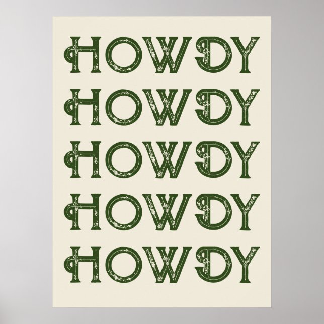 Poster Como a Typografia Western Wall Ranch Cabin Home (Frente)