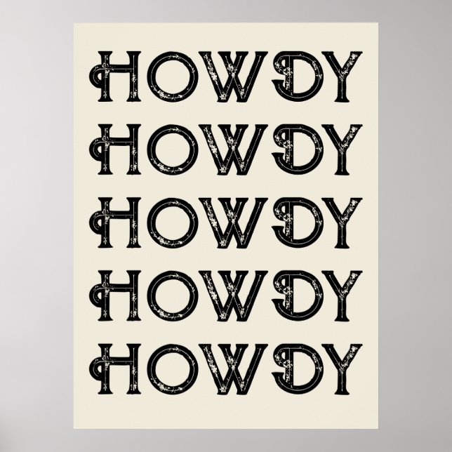 Poster Como a Typografia Western Wall Ranch Cabin Home (Frente)
