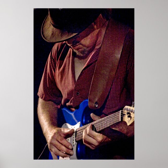 Poster Como Azul Você Consegue - Jogador De Violão Blues (Frente)