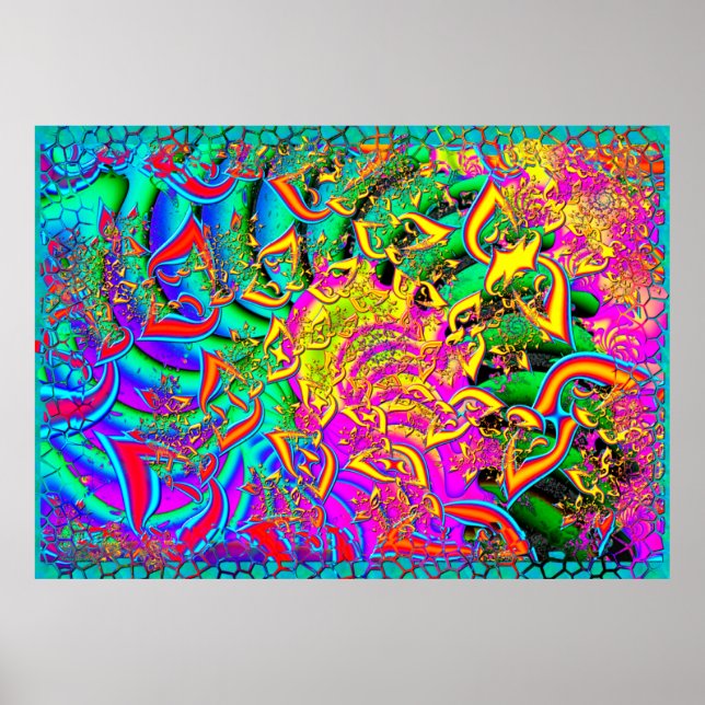 Poster Como Candy Psychedelic 3D Fractal (Frente)