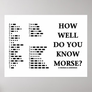 Poster Como Conhece A Morse? (Código Morse Intel)