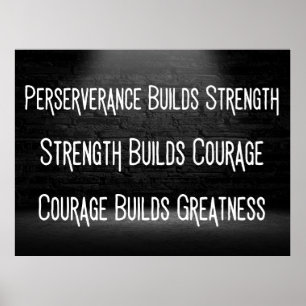 Poster Como construir grandeza - Motivacional