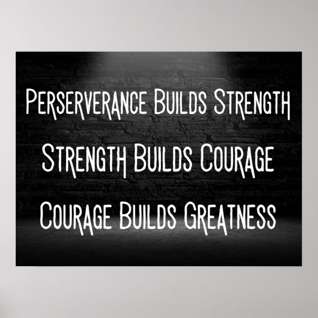 Poster Como construir grandeza - Motivacional (Frente)