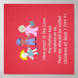 Póster Como é excelente o amor... 1 John 3:1