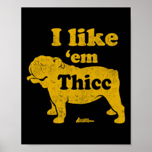 Poster Como Em Thicc Diversão Inglês Proprietário De Bull
