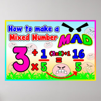 Poster Como fazer um Número Misto MAD = Gráfico de Âncora