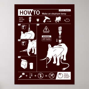 Poster Como fazer uma lâmpada de elefante
