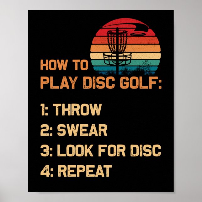 Poster Como Jogar Golf Disk Golf Disk (Frente)