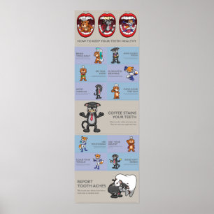Póster Como Manter Seus Dentes Saudáveis