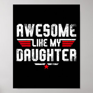 Poster Como Minha Filha Camisa Homens Engraçados Pai 2