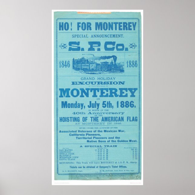 Póster Como Monterey. Anúncio no Pacífico (1652A) (Frente)