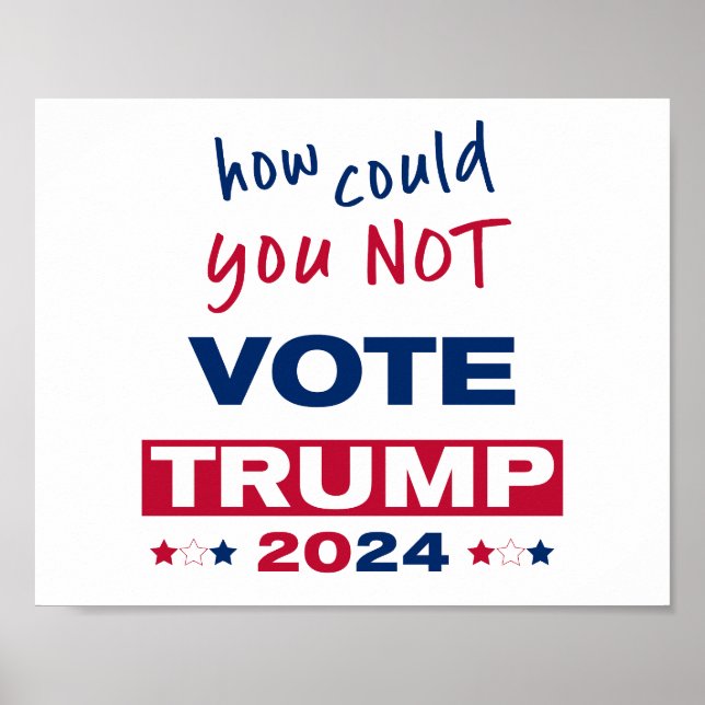 Poster Como não pôde votar no TRUMP 2024 (Frente)