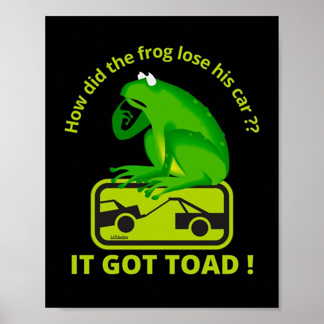 POSTER COMO O SAPO PERDER O CARRO DELE? FOI DORMIDO! (Frente)