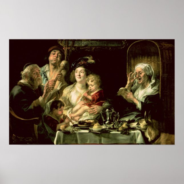 Póster Como o Velho Canto, então o Jovem Cano, 1638 (Frente)