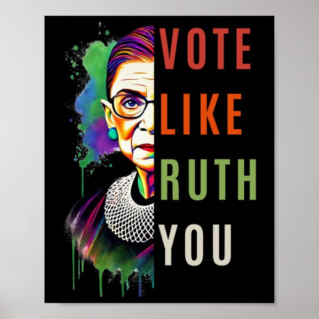 Poster Como Ruth Enviou Sua Colorida Arte Feminista (Frente)