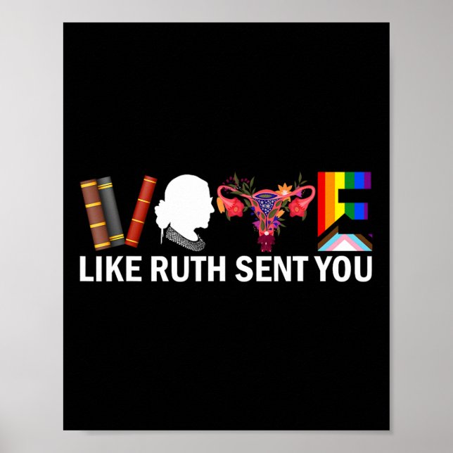 Poster Como Ruth Enviou Você Camisa Orgulho Lgbt Feminist (Frente)
