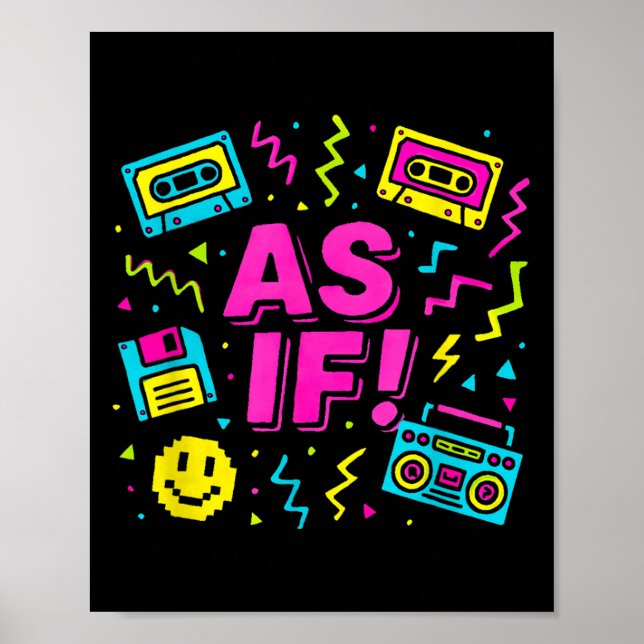 Poster Como se 90s de Design gráfico inspirado na coluna  (Frente)