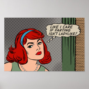 Poster "Como se eu me importasse se a Farting não é mo