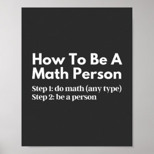 Poster Como Ser Uma Pessoa De Matemática