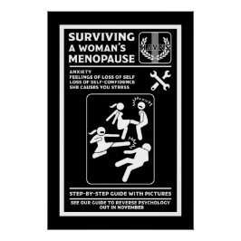 Póster Como sobreviver à menopausa de uma mulher