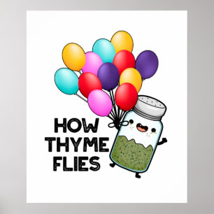 Poster Como Thyme Voa Engraçado Herb Pun