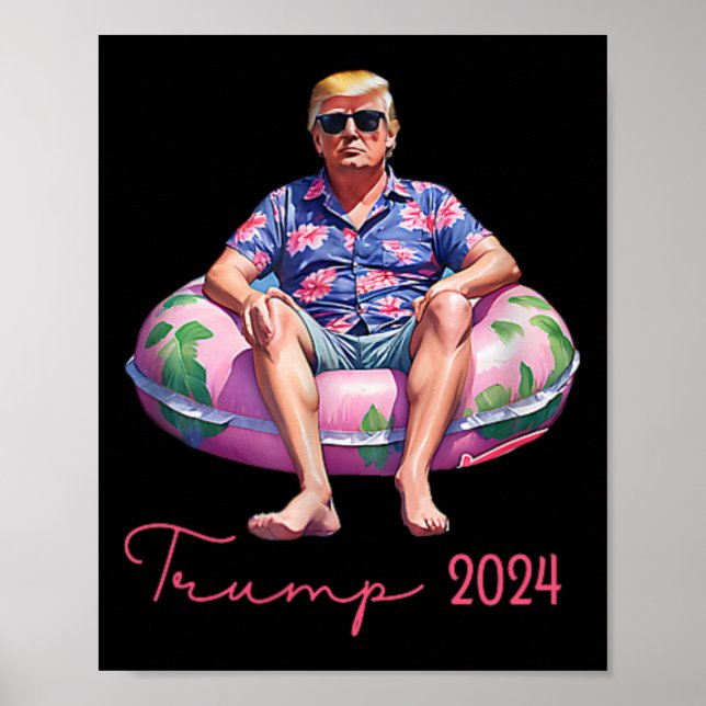 Poster Como Um Felon Funny Trump Summer 2024 2 Sided 1 (Frente)
