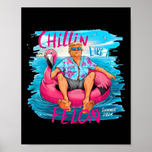 Poster Como Um Felon Trump Para O Presidente 2024 1