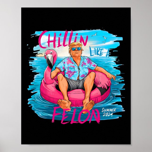 Poster Como Um Felon Trump Para O Presidente 2024 1 (Frente)