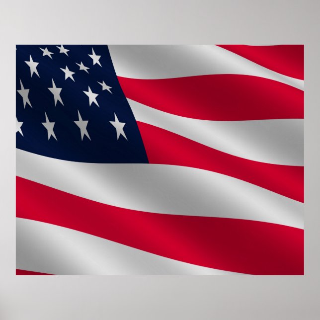 Póster COMPACT PHOTO BACKDROP - US Flag Stars and Stripes (Frente)