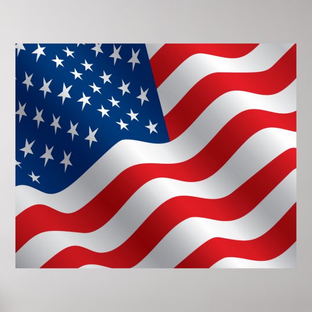 Póster COMPACT PHOTO BACKDROP - US Flag Stars and Stripes (Frente)