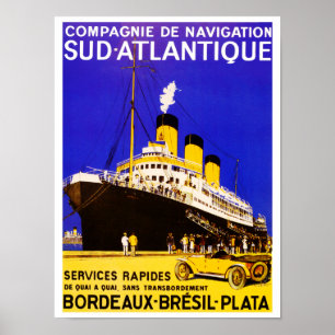 Poster Compagnie De Navigation Sud Atlantique