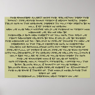 Póster Compaixão divino de Jesus rezando poster!