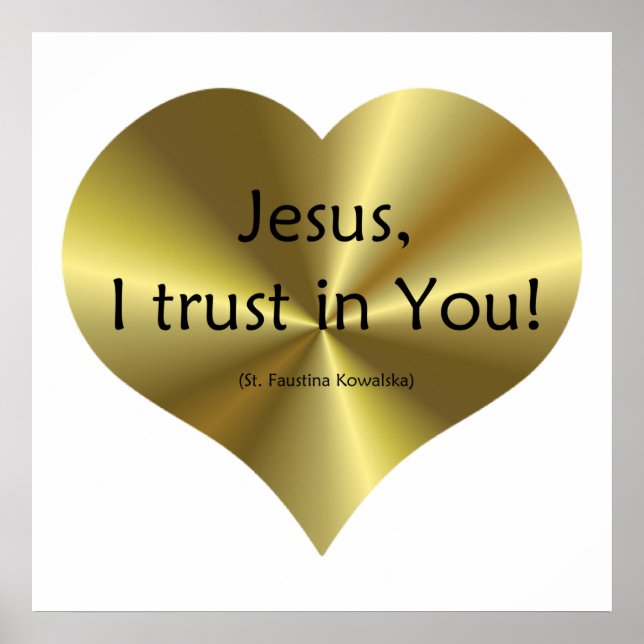 Poster Compaixão divino - "Jesus, confio em ti" (Frente)