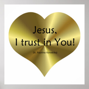Poster Compaixão divino - "Jesus que eu confio em você 