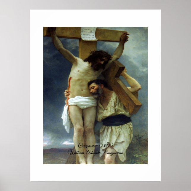 Poster Compaixão pelo Cristo Bouguereau (Frente)