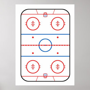 Poster Companheiro de Jogos de Hóquei em Diagrama de Gelo