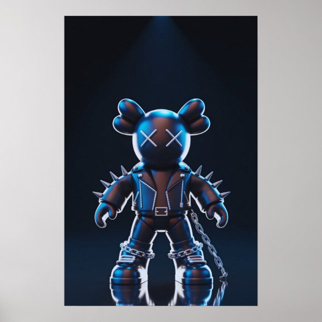 Poster Companheiro do Kaws: barra de Grafite (Frente)