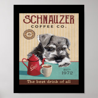Poster Companhia de Café de Cachorro Schnauzer