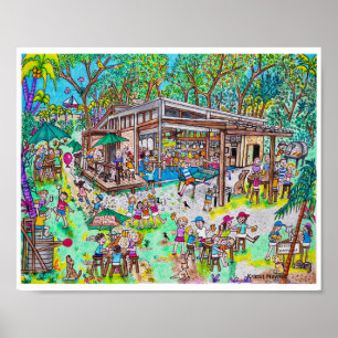 Poster Companhia de Criação de Roatan Island com fronteir