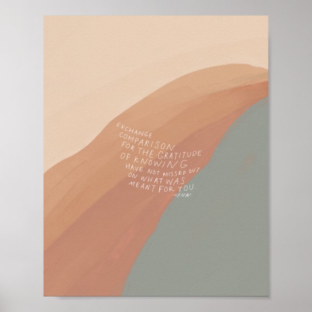 Poster "Comparação de troca pela gratidão de saber" (Frente)