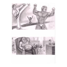 Comparação Ilustrada de Malhação Física e Sed