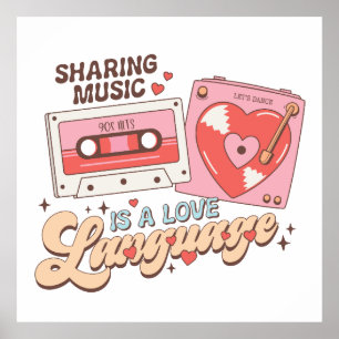 Poster Compartilhar Música de Namorados É Uma Linguagem d