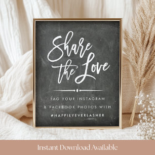 Poster Compartilhe do quadro do amor que Wedding