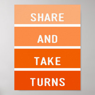 Poster Compartilhe e vire o chip de pintura