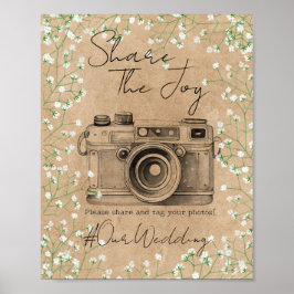 Poster Compartilhe Foto nas Redes Sociais Baby's Breath A