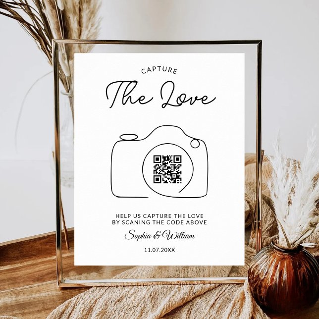 Poster Compartilhe o Amor Código QR Foto Casamento Escane (Criador carregado)