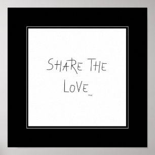 Poster Compartilhe o Amor - Decor de Parede
