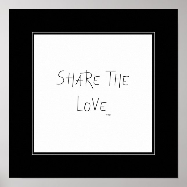 Poster Compartilhe o Amor - Decor de Parede (Frente)