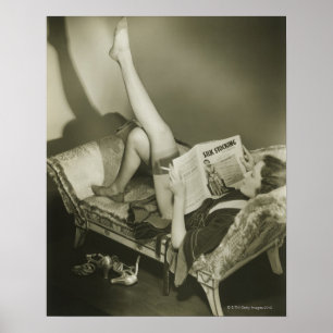 Poster Compartimento da leitura da mulher